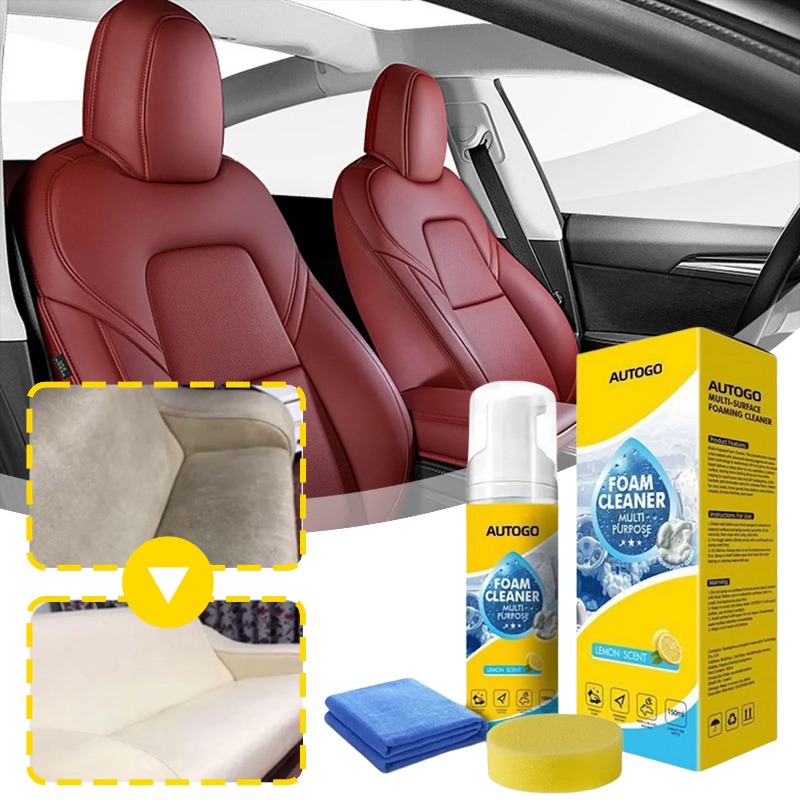 Leather Cleaner Interior - Detergente schiumogeno multiuso per interni auto,
