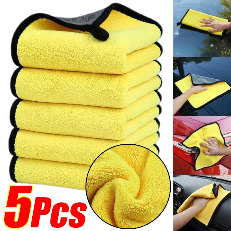 Microfiber Towel Detailing - 1/5 pz Lavaggio Auto Asciugamano In