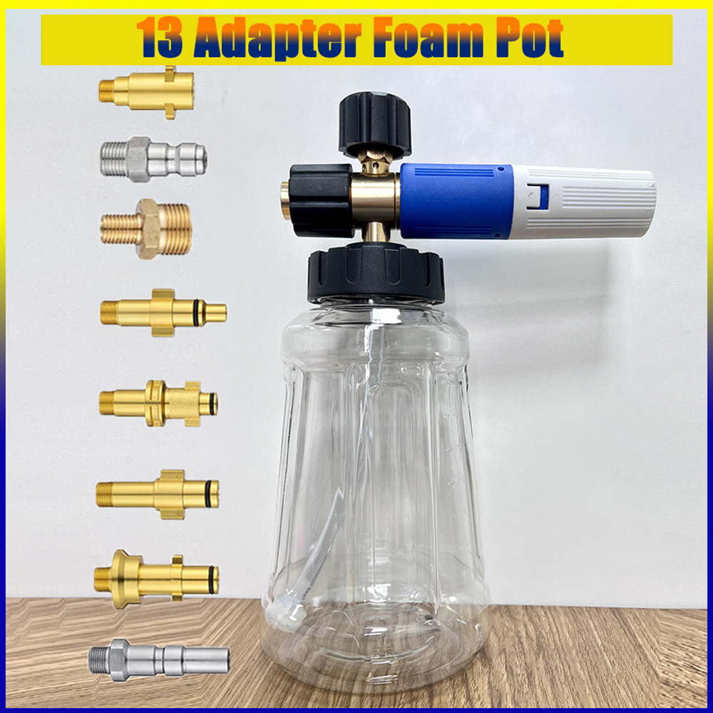 Pressure Washer Foam Gun - Adattatori Variabili per Pistola Schiumogena Trasparente