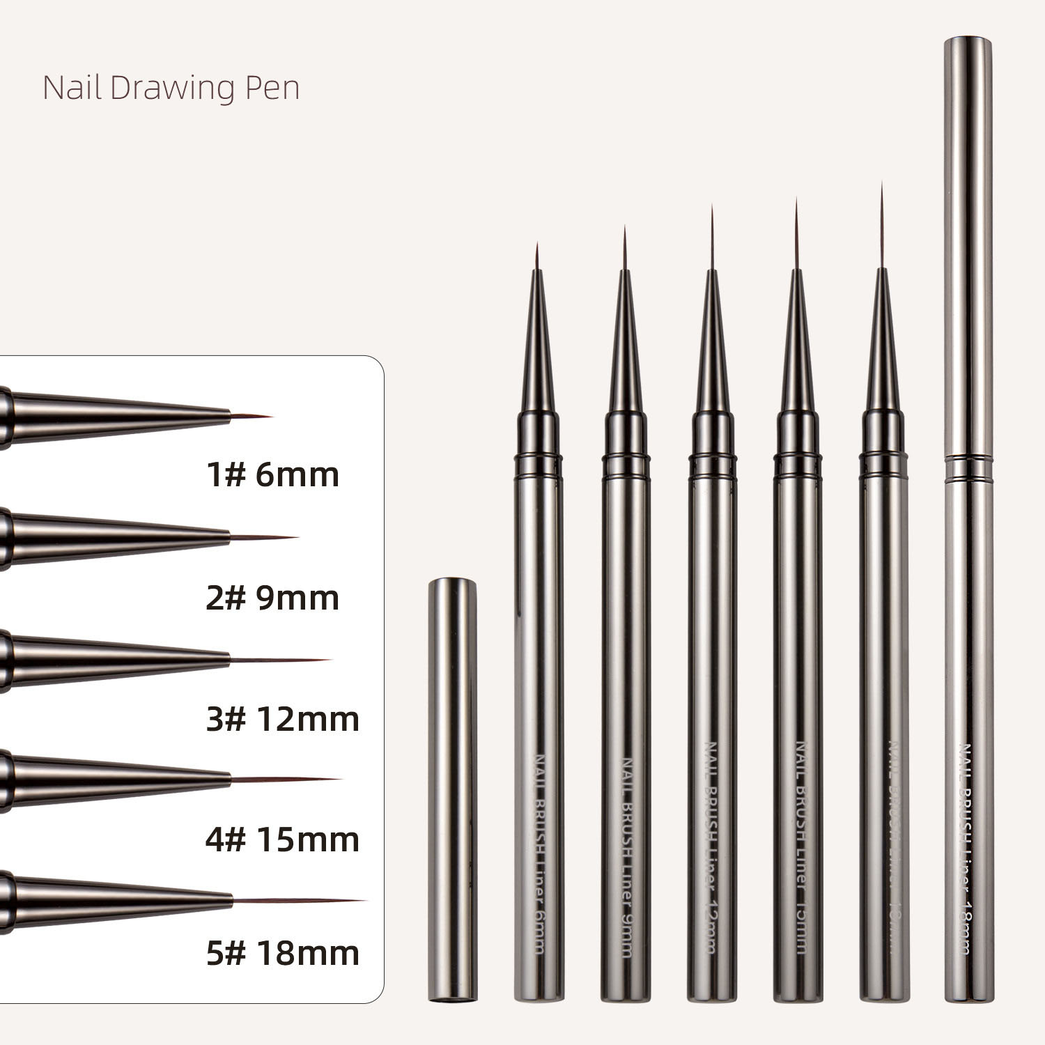 Set di pennelli per nail art d - Detailing Brush Set recensione e prezzo